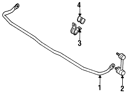 1996 Mazda MX-6 Stabilizer Bar & Components Diagram 4