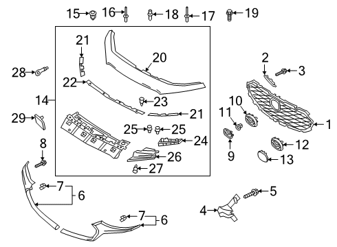 2025 Mazda 3 Grille & Components Diagram 2