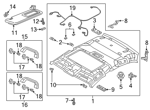 2025 Mazda 3 Interior Trim - Roof Diagram 3