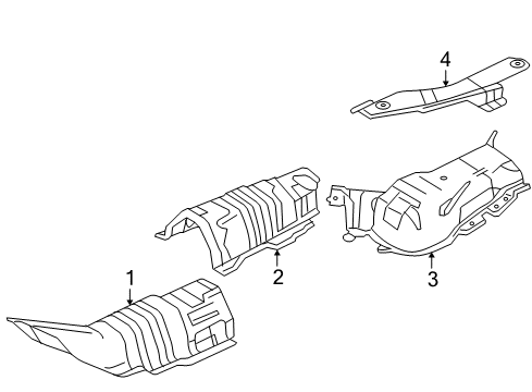 2004 Mazda 3 Center Shield Diagram for BP4K-56-441F
