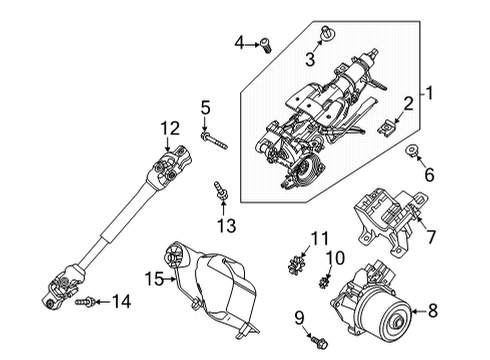 2022 Mazda MX-30 EV Steering Column Assembly Diagram