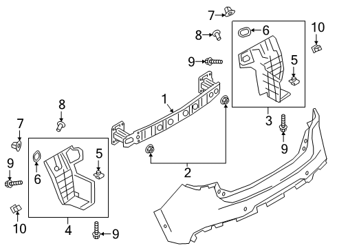 2019 Mazda 3 Bumper & Components - Rear Diagram 3