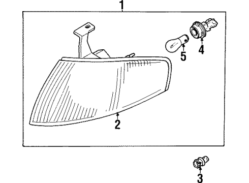 1998 Mazda Protege Park & Signal Lamps Diagram