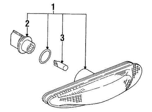 1993 Mazda 929 Side Marker Lamps