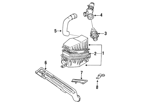 1994 Mazda MX-3 Air Inlet Diagram