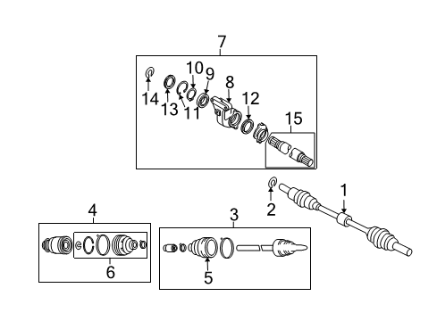 2009 Mazda 6 Drive Axles - Front Diagram 2
