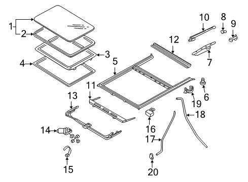 2006 Mazda MPV Sunroof Diagram