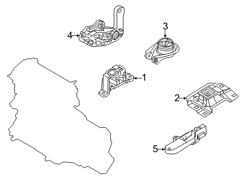 2012 Mazda 3 Engine & Trans Mounting Diagram 4