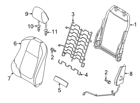 2016 Mazda 3 Driver Seat Components Diagram 3