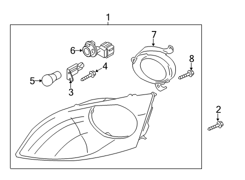 2012 Mazda CX-7 Park & Signal Lamps Diagram