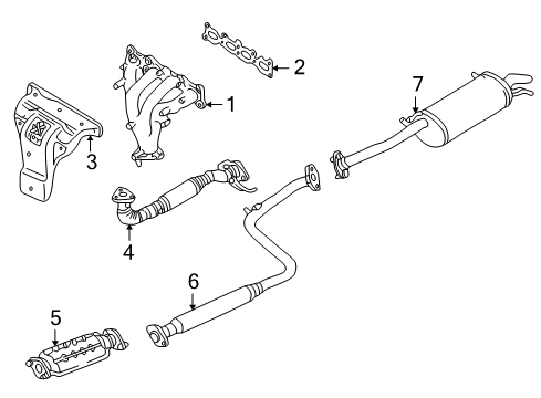 2000 Mazda 626 Exhaust System Diagram 2