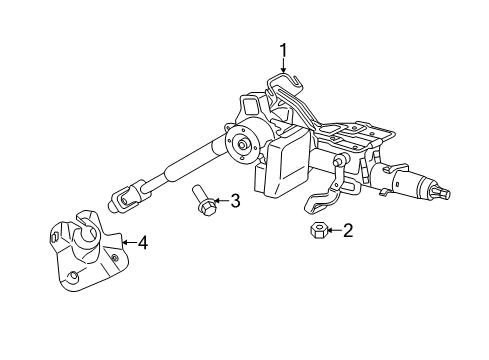 2013 Mazda 2 Steering Column Assembly Diagram
