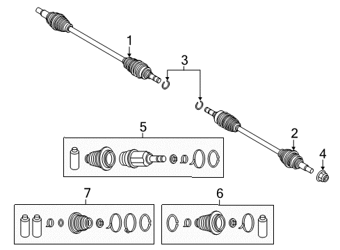2016 Mazda CX-3 Drive Axles - Rear Diagram