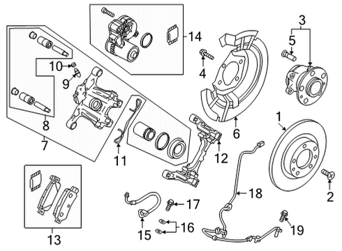 2022 Mazda MX-30 EV Brake Components Diagram