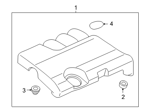2010 Mazda CX-9 Engine Appearance Cover Diagram