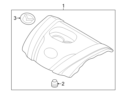 2025 Mazda 3 Engine Appearance Cover Diagram 2