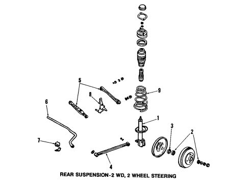 1988 Mazda 323 Stabilizer Bar & Components Diagram 3