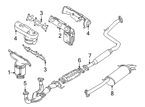 2000 Mazda 626 Exhaust System Diagram 4