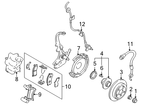 2000 Mazda Millenia Rear Brakes Diagram