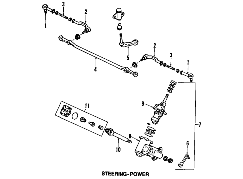 1986 Mazda B2000 P/S Pump & Hoses Diagram