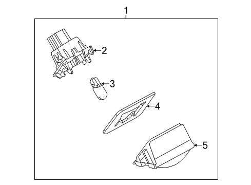 2012 Mazda 5 License Lamps Diagram