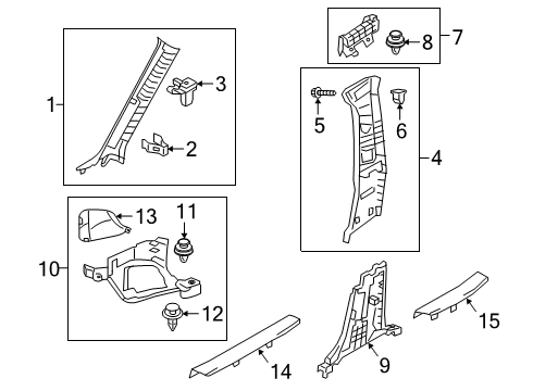 2025 Mazda 3 Interior Trim - Pillars Diagram 2