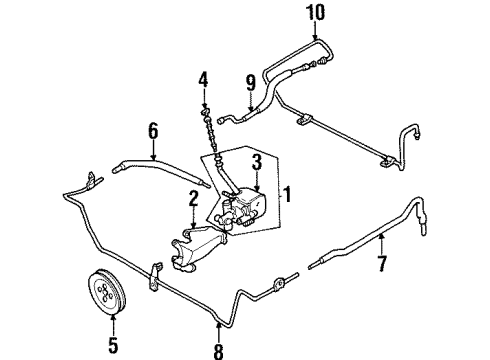 1996 Mazda MPV P/S Pump & Hoses Diagram 3