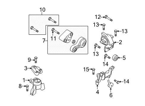 2013 Mazda 6 Rear Mount Diagram for GS3L-39-04XG