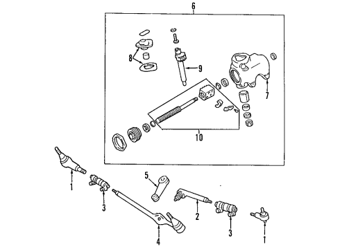1994 Mazda B3000 Steering Gear & Linkage Diagram 4
