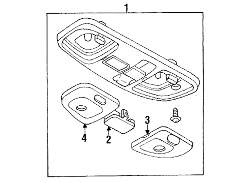 1997 Mazda Protege Overhead Console