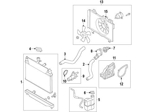 2013 Mazda 2 Cooling System Diagram