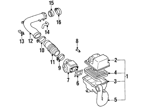 1986 Mazda 323 Air Inlet Diagram