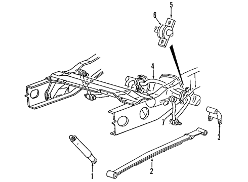 1996 Mazda B4000 Rear Suspension Components Diagram