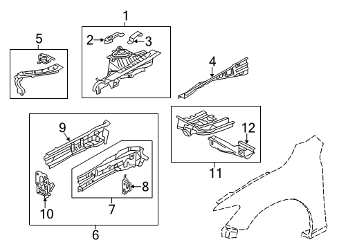 2019 Mazda 6 Rail Assembly Diagram for KD53-53-31XC