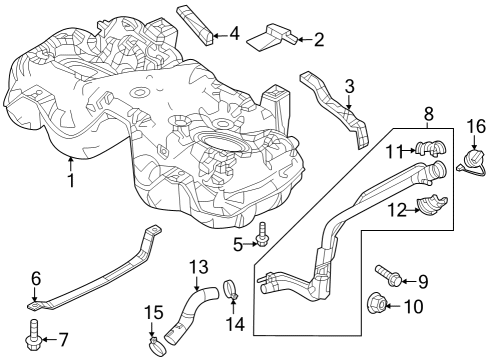2025 Mazda CX-50 Cap, Filler Diagram for VC67-42-250