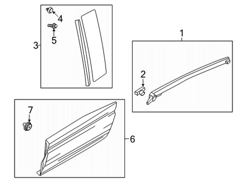 2022 Mazda MX-30 EV Lower Molding Diagram for DN4E-51-RC0