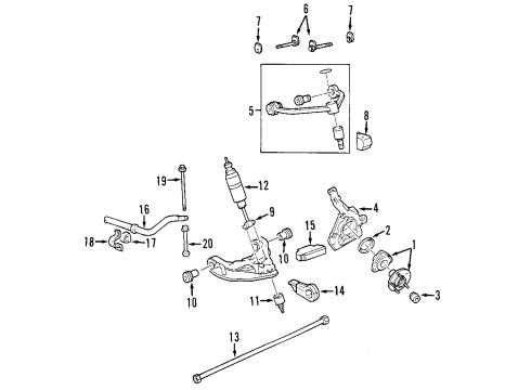 2001 Mazda B2500 Front Suspension Components Diagram 3