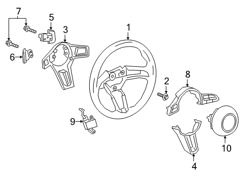2022 Mazda 3 Boss, Steering Wheel Diagram for BCKN-32-982A