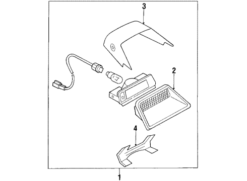 1991 Mazda 929 High Mount Lamps Diagram