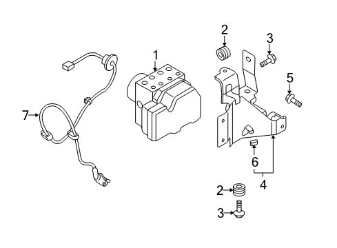 2007 Mazda CX-9 ABS Components