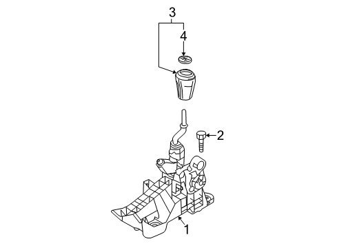 2013 Mazda 3 Shifter Assembly Diagram for BFD1-46-100