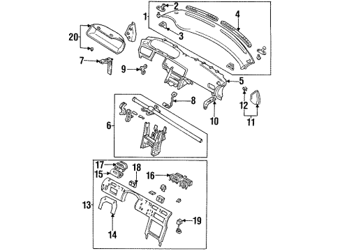 1993 Mazda 626 Instrument Panel Diagram