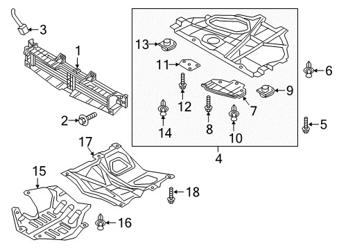2018 Mazda CX-9 Under Cover & Splash Shields Diagram 2