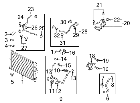 2010 Mazda 6 Radiator & Components Diagram 2