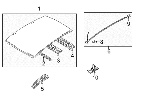 2003 Mazda 6 Roof & Components Diagram 2