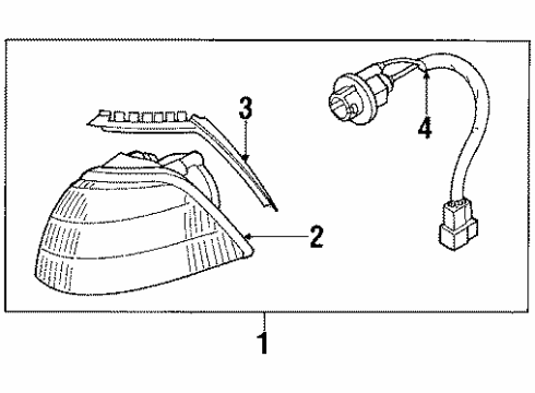 1989 Mazda MX-6 Park Lamps Diagram