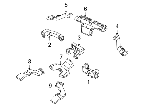 2001 Mazda MPV Ducts Diagram