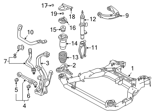 2006 Mazda 6 Front Suspension Components Diagram 2