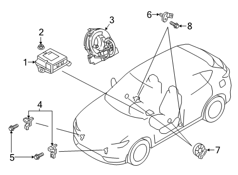 2025 Mazda CX-5 Air Bag Components Diagram 2