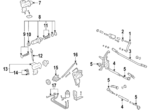 1985 Mazda RX-7 Steering Gear & Linkage Diagram